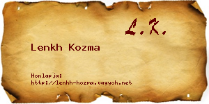 Lenkh Kozma névjegykártya